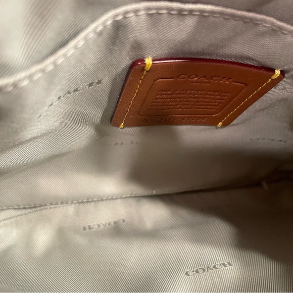 Coach Silver Crossbody Bag with Textured Leather - Picture 5 of 6